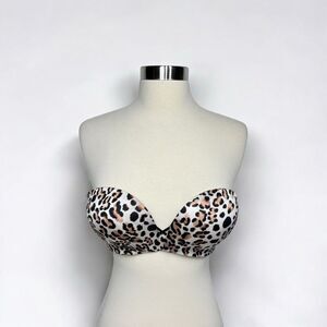 Victoria’s Secret Very Sexy Bombshell Push Up Convertible Bra Leopard Padded 34B
